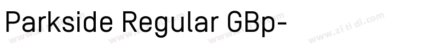 Parkside Regular GBp字体转换